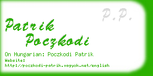 patrik poczkodi business card